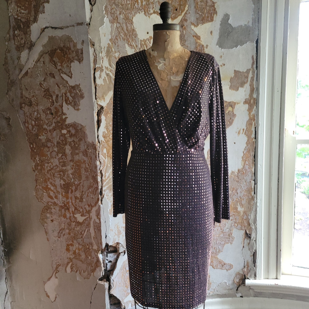 Elegant Black Sequin Dress